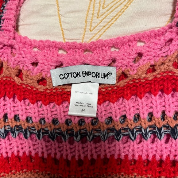 Cotton Emporium Crochet Crop Tank Top - Size Medium - Picture 3 of 7